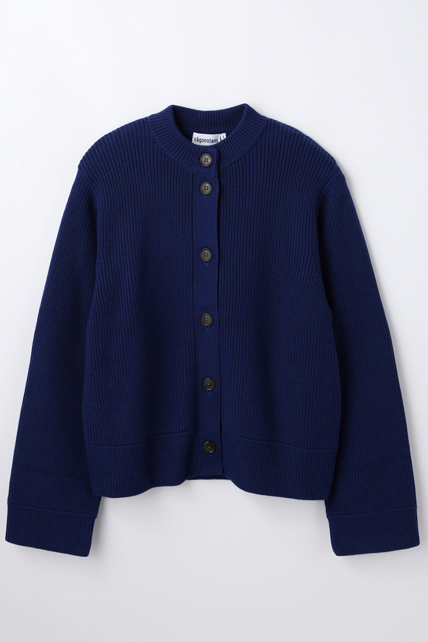 nagonstans エルボーパッチ C/D カーディガン (Space, M) ナゴンスタンス ELLE SHOP