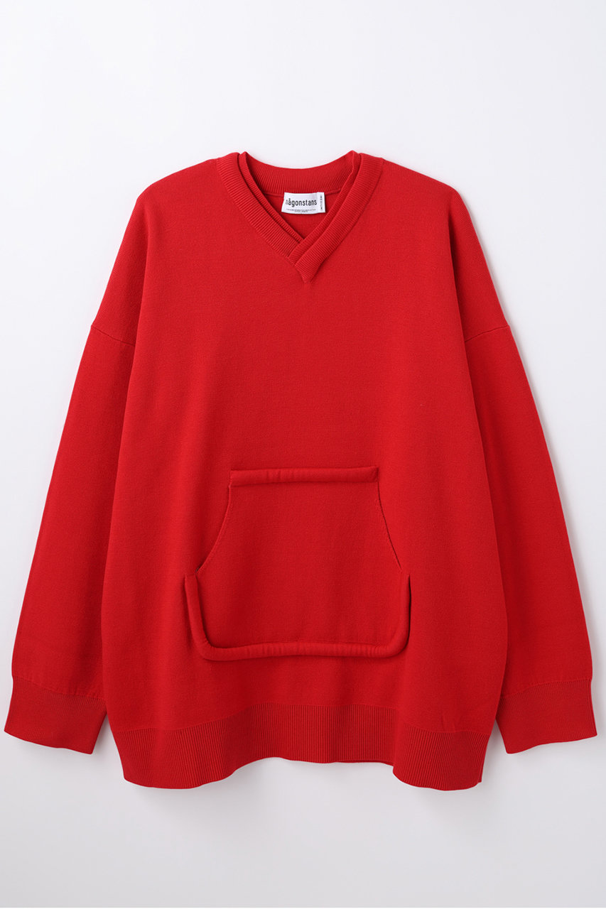 nagonstans ホッケーV N/C P.O/プルオーバー (Chili, M) ナゴンスタンス ELLE SHOP