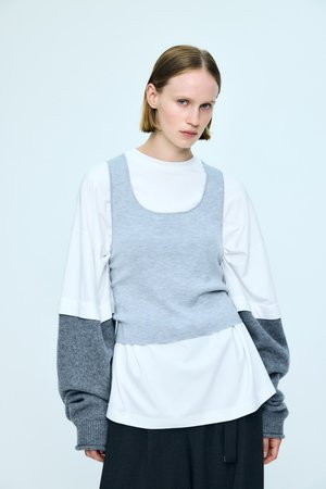 ナゴンスタンス/nagonstansのT/Cソフト天竺  Layered Knit ロンT(110100/110103)