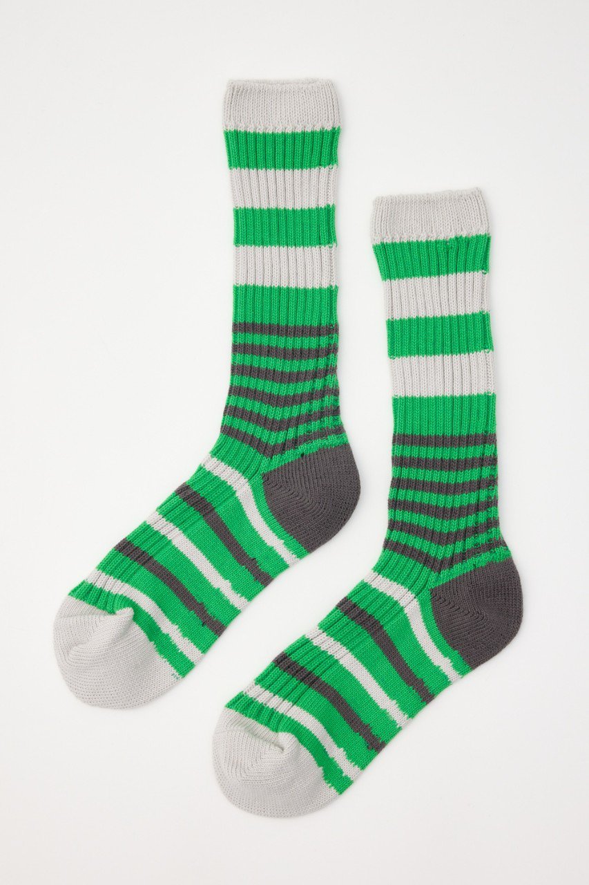 nagonstans ボーダーソックス (Zucchini, M) ナゴンスタンス ELLE SHOP