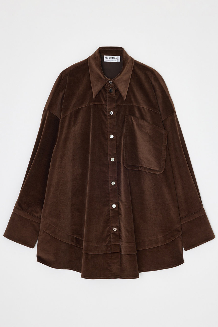 nagonstans 16Wコーデュロイ サークルSH/シャツ (Brick, M) ナゴンスタンス ELLE SHOP