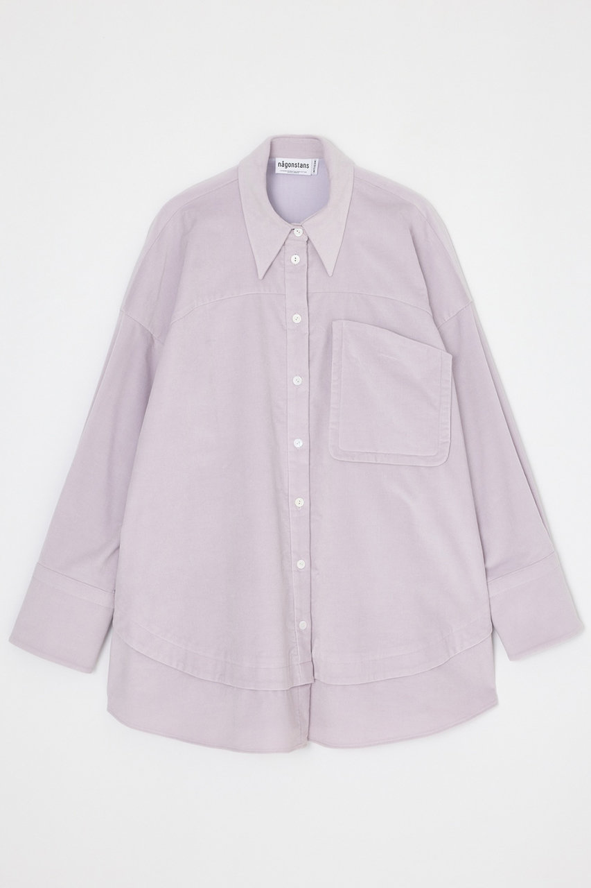 nagonstans 16Wコーデュロイ サークルSH/シャツ (Lilac, M) ナゴンスタンス ELLE SHOP