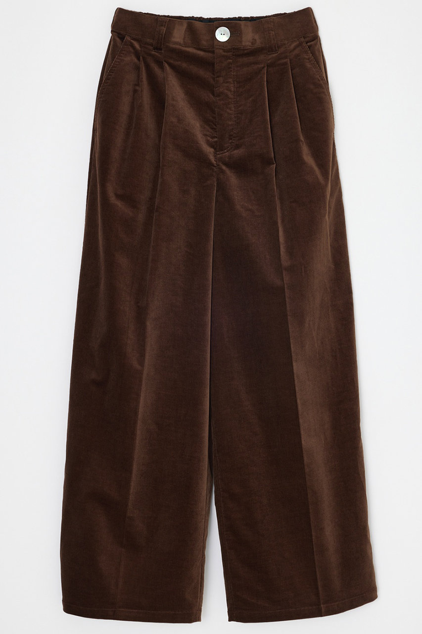 nagonstans 16Wコーデュロイ ストレートワイド PT/パンツ (Brick, S) ナゴンスタンス ELLE SHOP