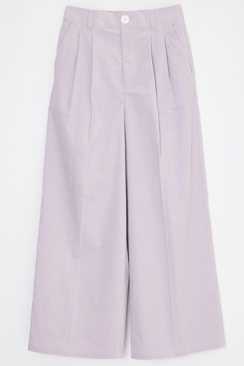 nagonstans 16Wコーデュロイ ストレートワイド PT/パンツ (Lilac, M) ナゴンスタンス ELLE SHOP