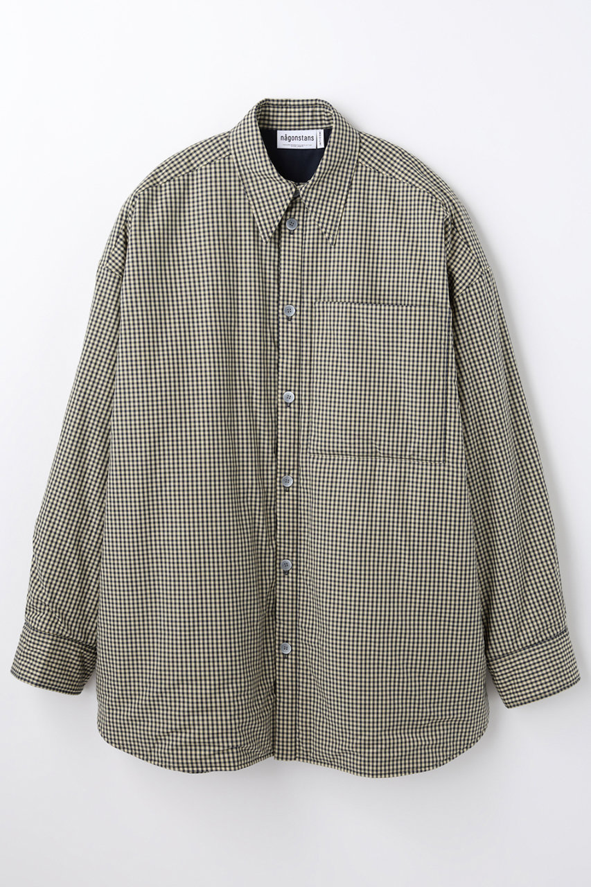 nagonstans コットンチェック 中綿 SH/シャツ (Grapefruit, M) ナゴンスタンス ELLE SHOP