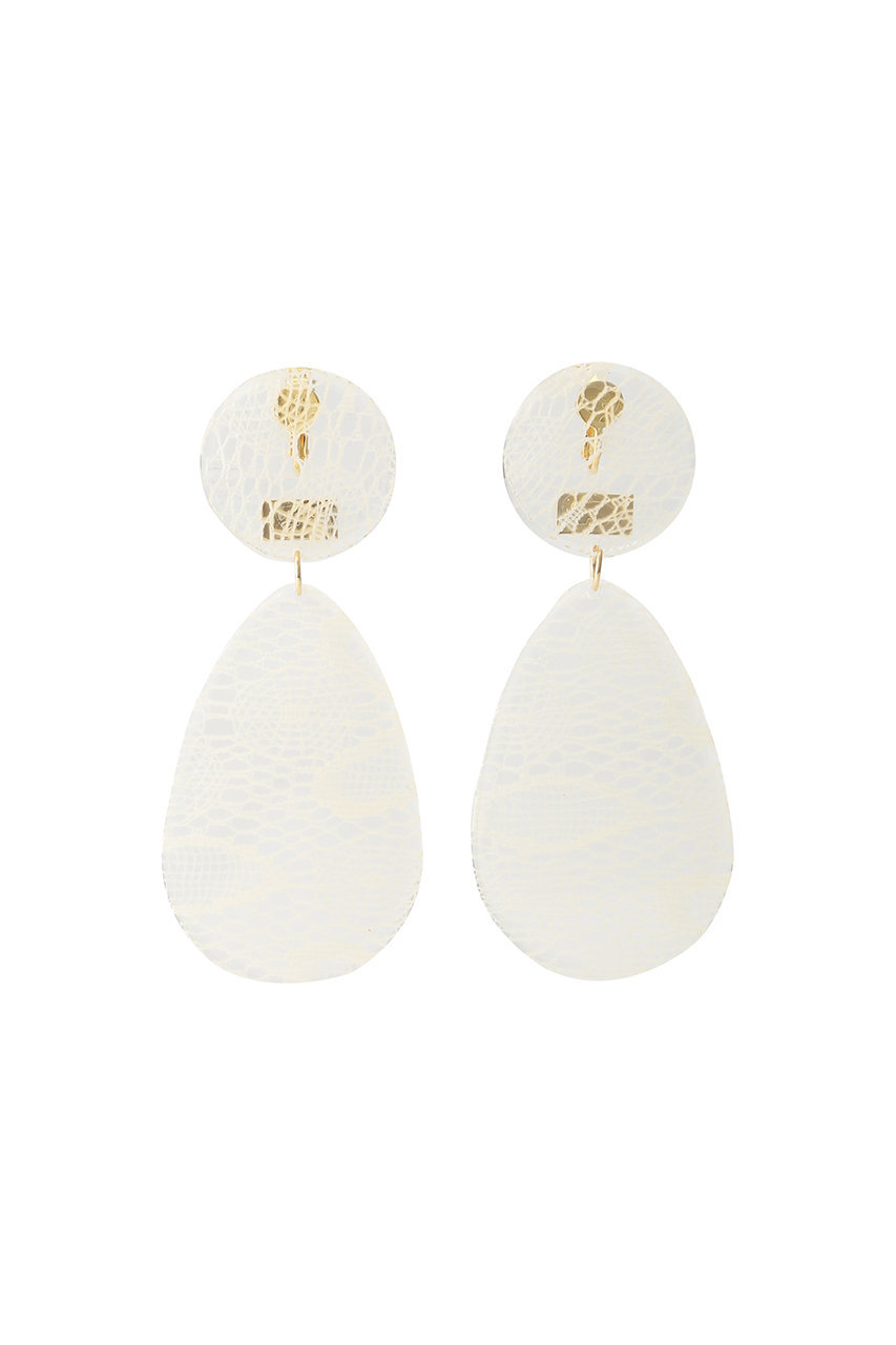 SALE 【50%OFF】 BAEBAE ベベ Lace Drop イヤリング アイボリー
