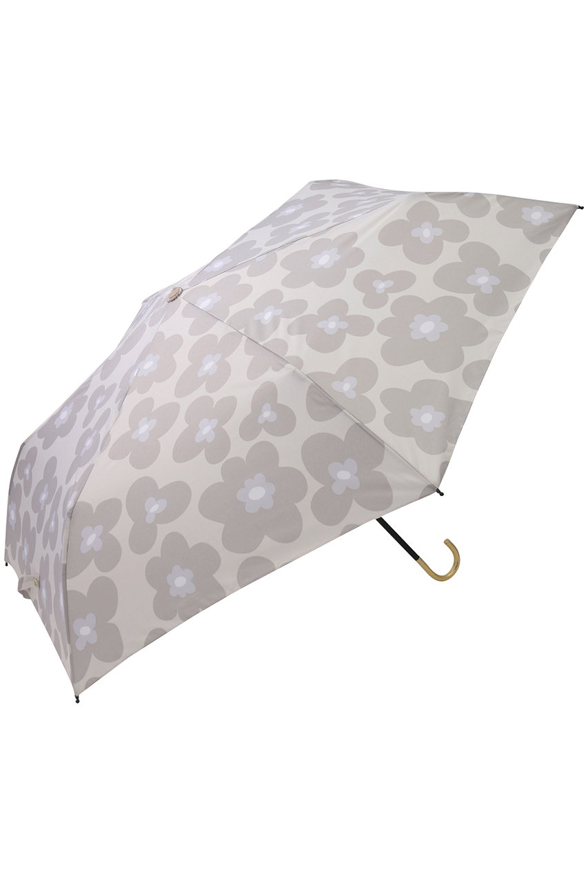 MOONBAT 耐風ミニ UV フラワー傘 (ベージュ) ムーンバット ELLE SHOPの大画像
