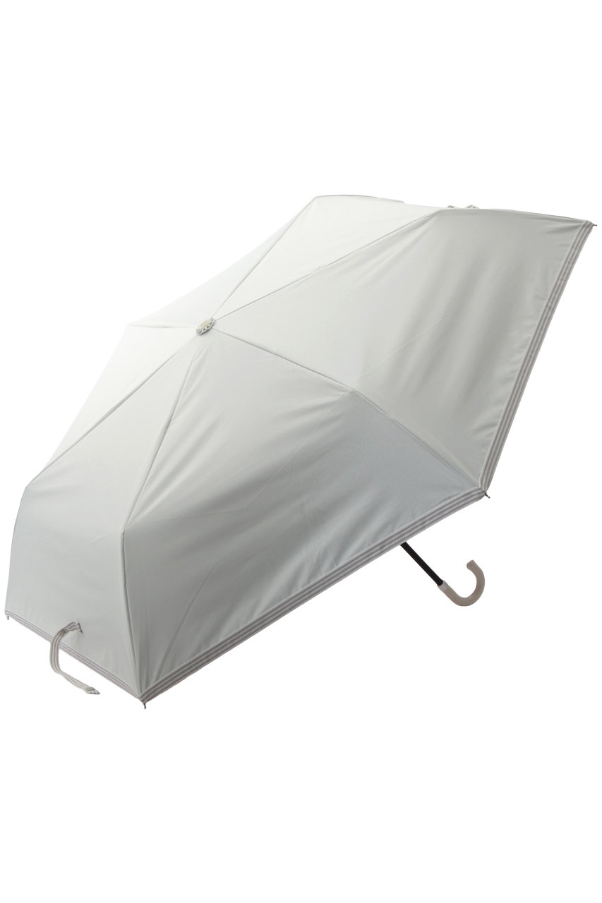 ムーンバット/MOONBATのD-BTS ﾐﾆ ﾎﾞｰﾀﾞｰﾃｰﾌﾟﾘﾎﾞﾝ晴雨兼用折りたたみ傘(ホワイト/31-230-30162-05-75-50)