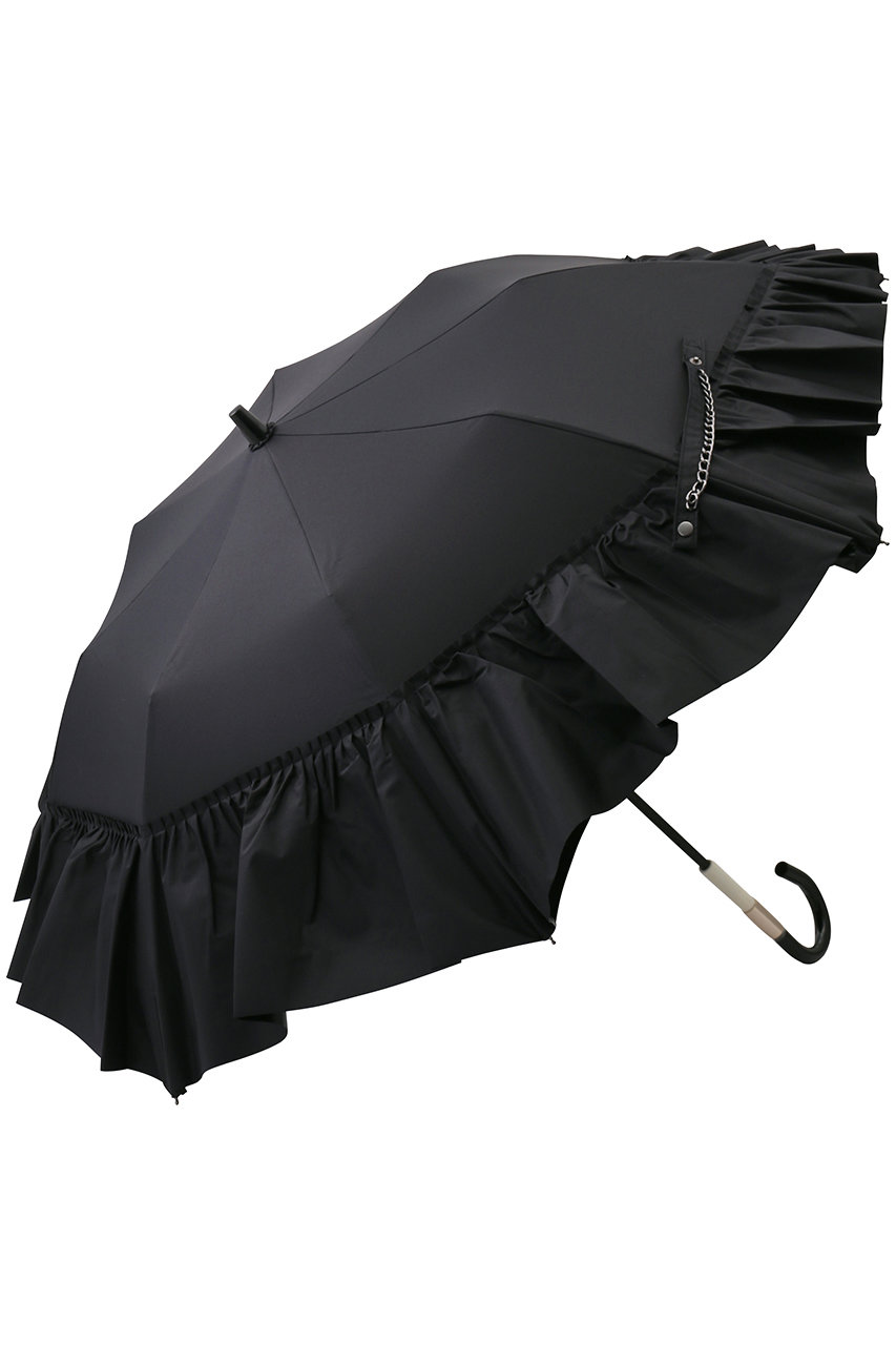 【Sun dress】アシンメトリーフリル 晴雨兼用日傘 2段折りたたみ傘