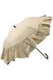 【Sun dress】アシンメトリーフリル 晴雨兼用日傘 2段折りたたみ傘