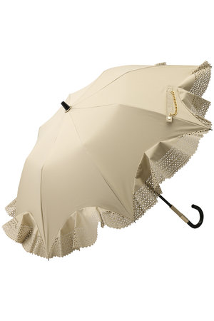 ムーンバット/MOONBATの【Sun dress】パンチングフリル 晴雨兼用日傘 2段折りたたみ傘(149900/149901)