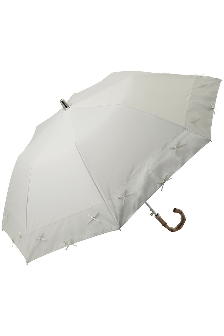 ムーンバット/MOONBATの【Sun dress】【晴雨兼用】ワンタッチ折畳傘プチリボン(ベージュ/22-446-12537-51-21)