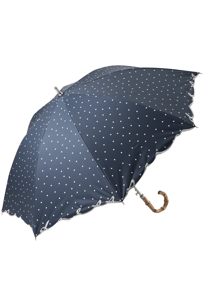 ムーンバット/MOONBATの【Sun dress】【晴雨兼用】ワンタッチ長傘ランダムドット(ディープブルー/22-446-12538-06-75)