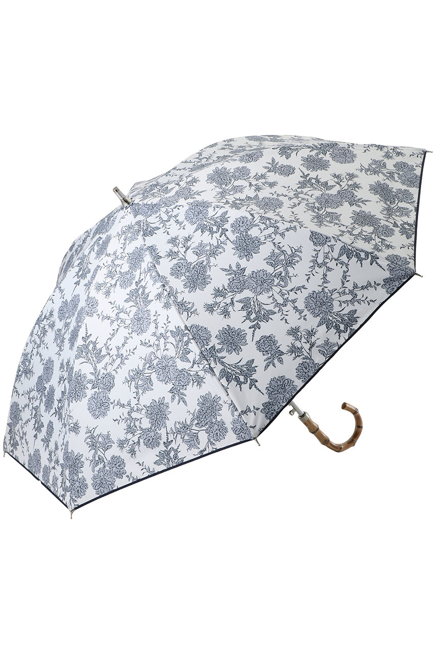 ムーンバット/MOONBATの【Sun dress】【晴雨兼用】ワンタッチ長傘フラワープリント(ターコイズブルー/22-446-12542-06-72)