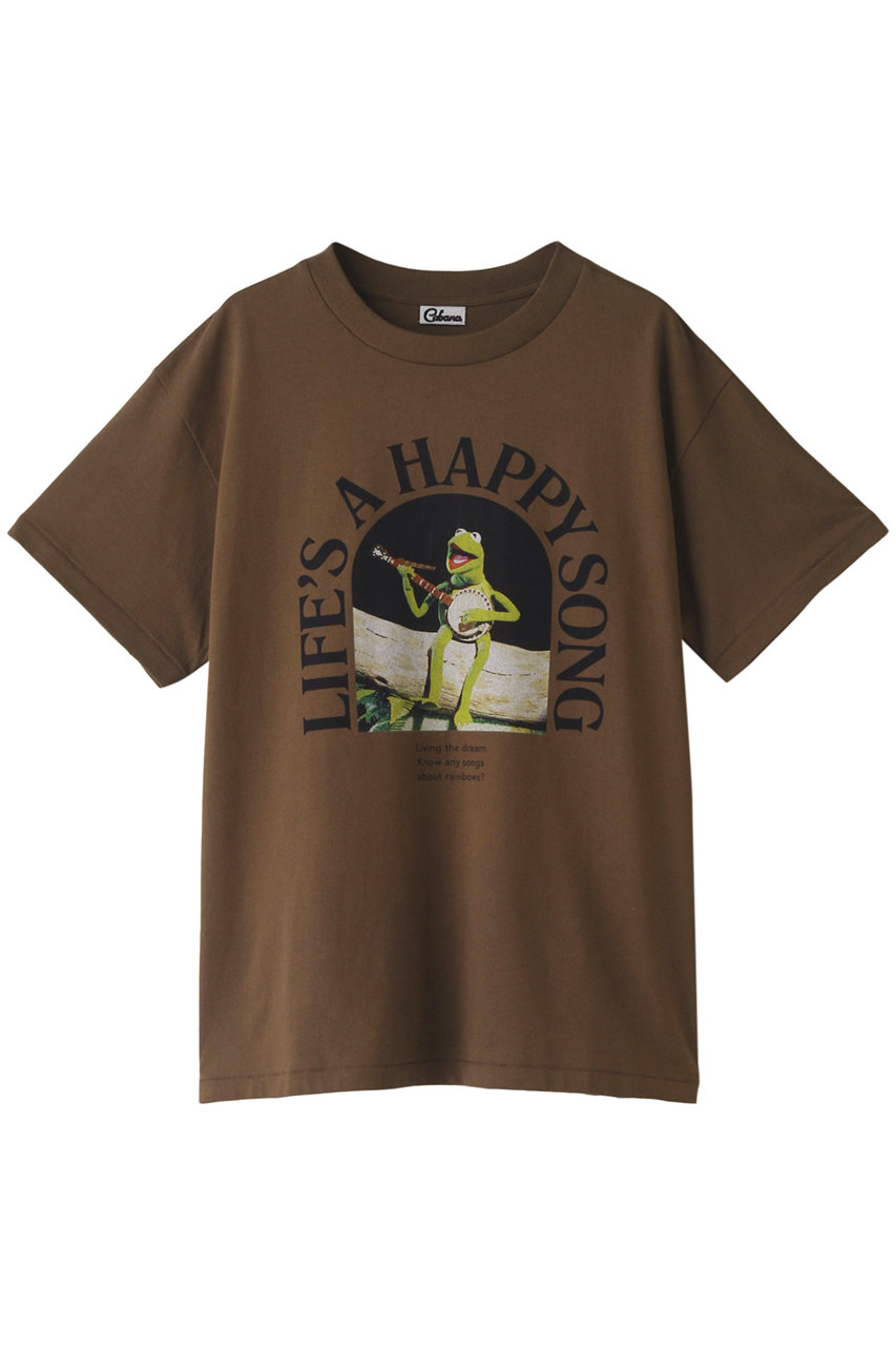 カバナ/Cabanaの【Kermit the Frog】LIFE’S A HAPPY SONG Tシャツ(ブラウン/23AW-CS12-A)
