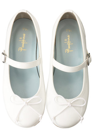 ポプキンズ/POMPKINSの【KIDS】ストラップバレエシューズ ブラック 21(200800/200804)