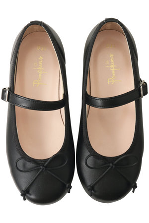 ポプキンズ/POMPKINSの【KIDS】ストラップバレエシューズ ブラック 21(200800/200804)