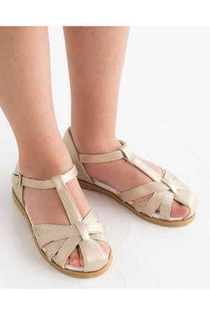 ポプキンズ/POMPKINSの【KIDS】コンビメッシュサンダル ゴールド 20(200800/200804)