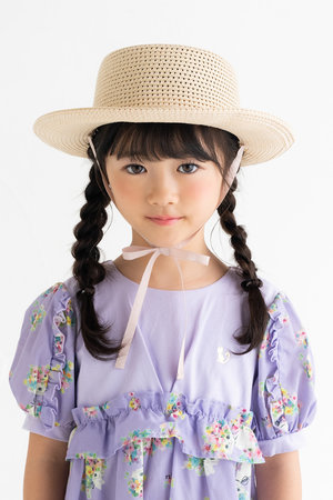 ポプキンズ/POMPKINSの【KIDS】平天リボンハット ピンク L(200800/200802)