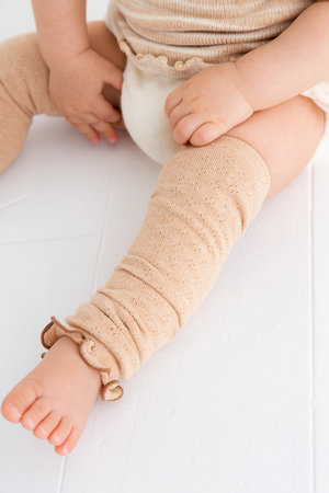 ポプキンズ/POMPKINSの【BABY&KIDS】オーガニックレッグウォーマー透かし柄(200800/200804)