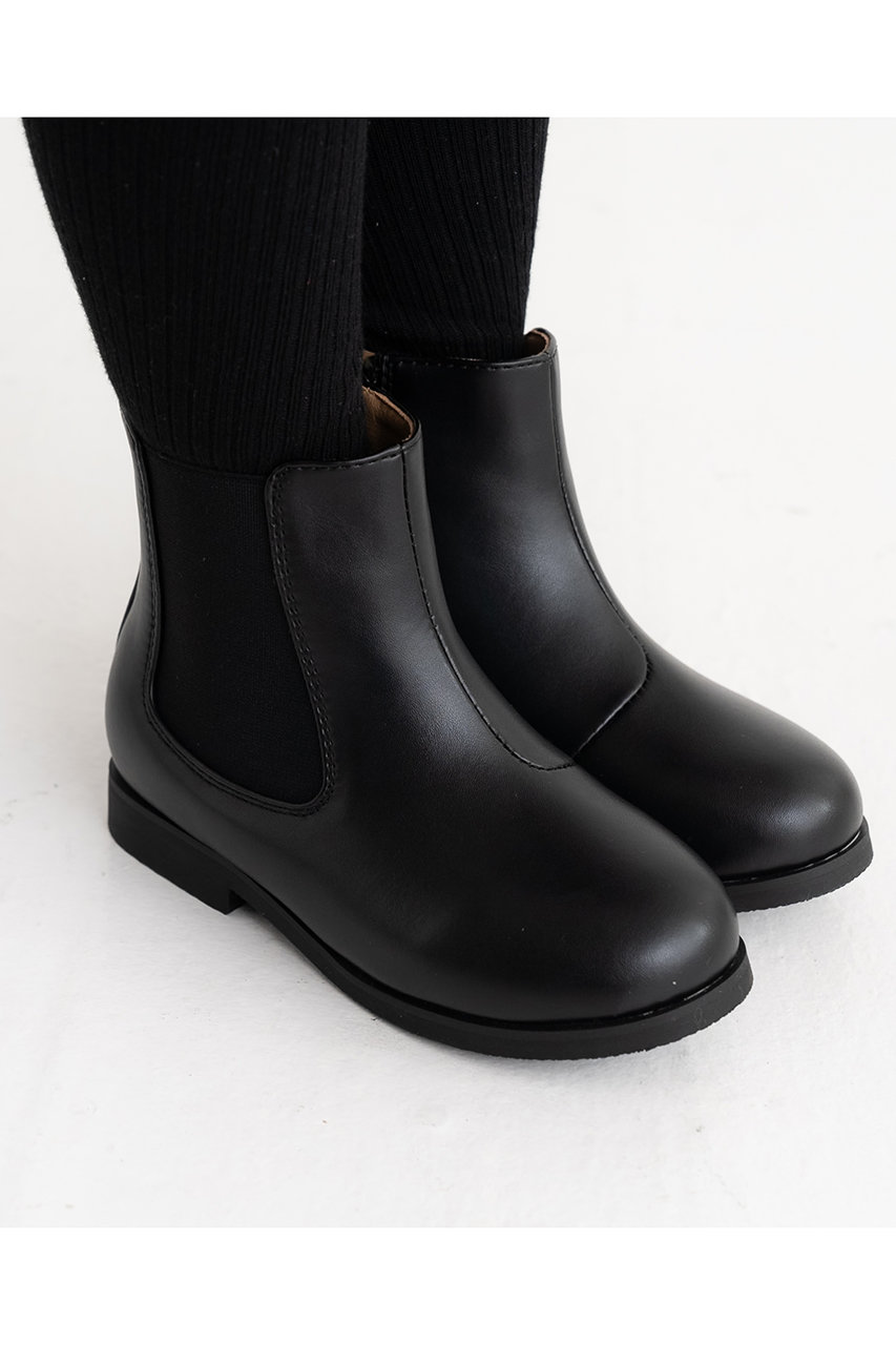 POMPKINS(ポプキンズ)｜【KIDS】サイドゴアブーツ/ブラック の