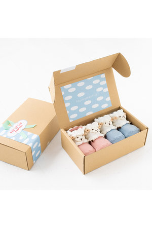 ポプキンズ/POMPKINSの【BABY】POP UP SOX ギフトボックスセット ねこ XS(9-12cm)(200100/200199)