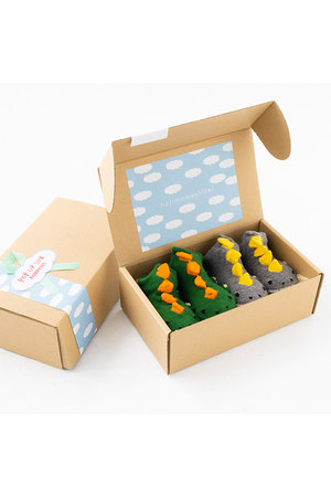 ポプキンズ/POMPKINSの【BABY】POP UP SOX ギフトボックスセット ねこ XS(9-12cm)(200100/200199)