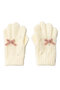 【KIDS】リボン手袋 ポプキンズ/POMPKINS アイボリー