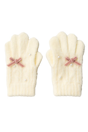 ポプキンズ/POMPKINSの【KIDS】リボン手袋(200200/200299)