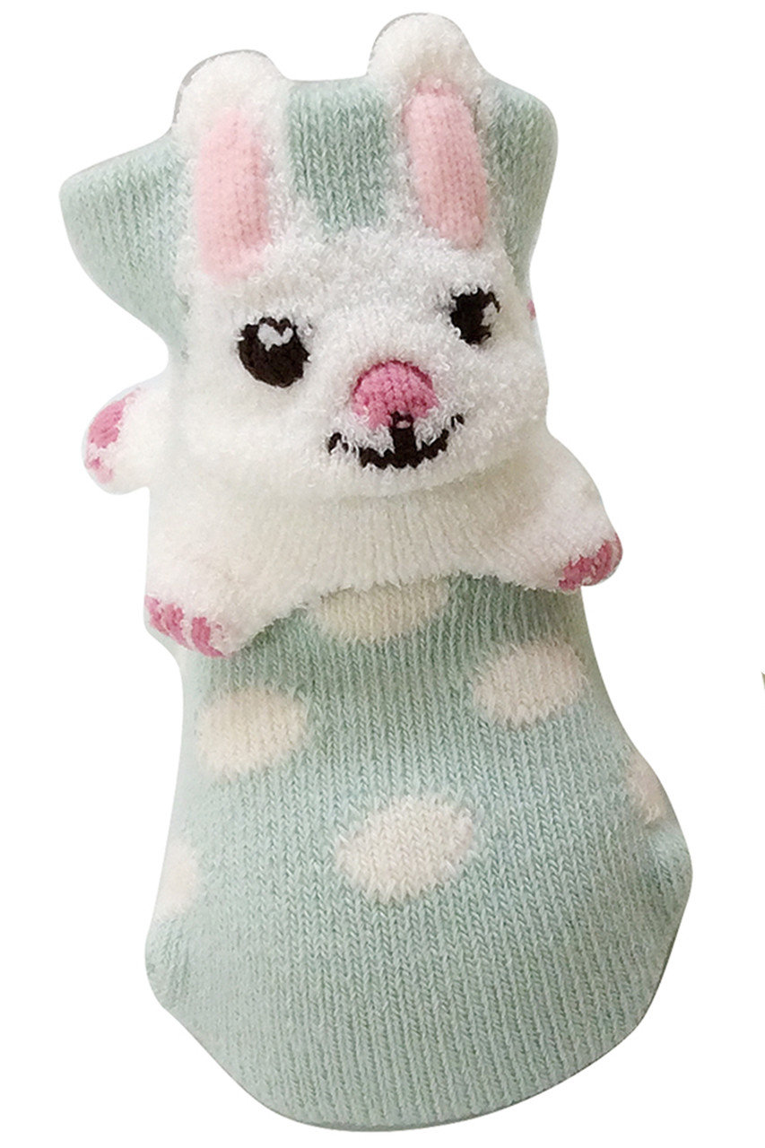ポプキンズ/POMPKINSの【BABY】【POP UP SOX】うさぎ(ミントグリーン/1212255)