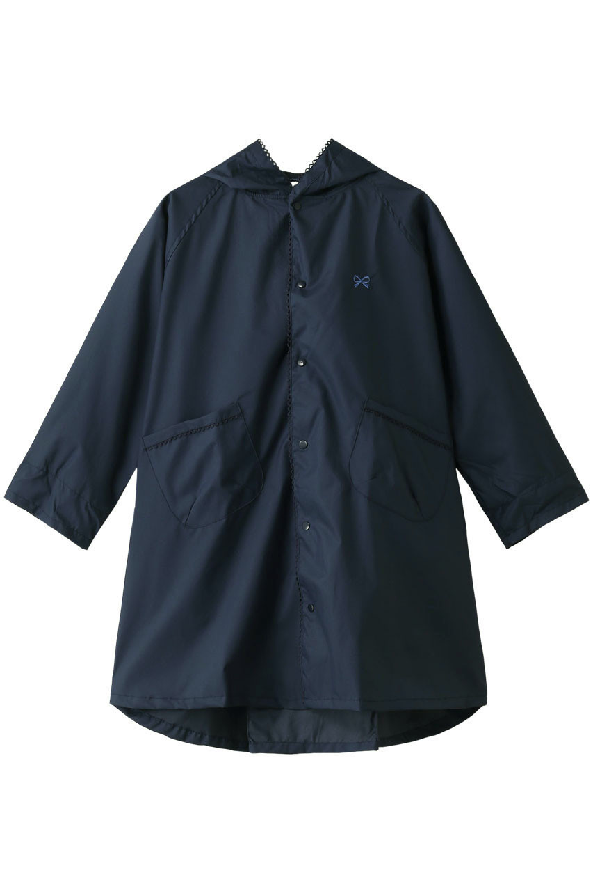 ポプキンズ/POMPKINSの【KIDS】リボン刺しゅうレインコート(ネイビー/1305010)