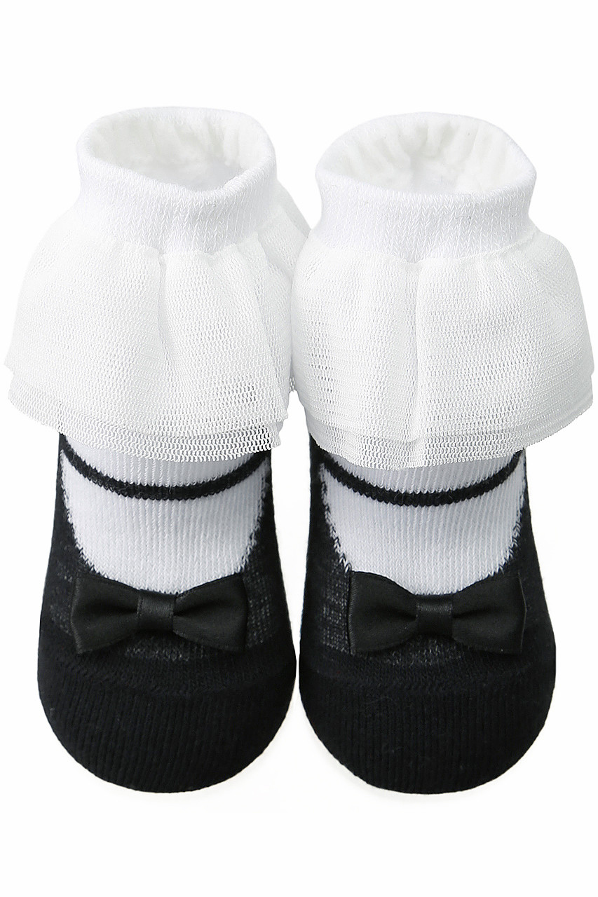 ポプキンズ/POMPKINSの【BABY】【POP UP SOX】チュールフリルソックス(ブラック/1312271)