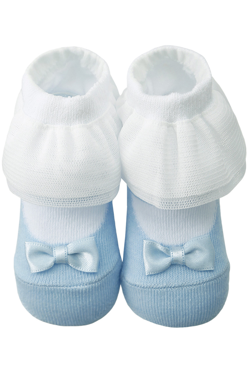 ポプキンズ/POMPKINSの【BABY】【POP UP SOX】チュールフリルソックス(サックス/1312271)