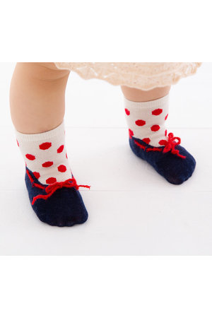 ポプキンズ/POMPKINSの【BABY】【POP UP SOX】ドットバレエ
