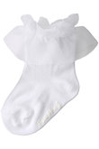 【KIDS】オーガンジーレースソックス ブラック LL（23-24cm）