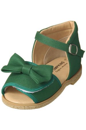 ポプキンズ/POMPKINSの【BABY&KIDS】リボンサンダル グリーン 14.5(200200/200299)