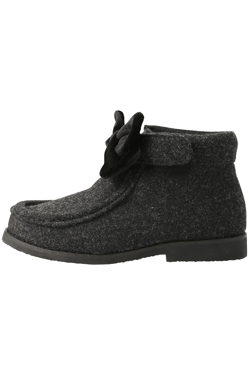 SALE 【30%OFF】 POMPKINS ポプキンズ 【KIDS】リボンモカショートブーツ グレー