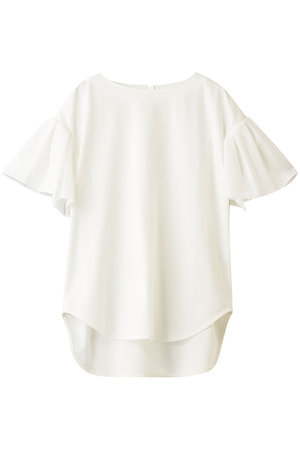 エムフィル/M・filのカラミストライプタックスリーブプルオーバー