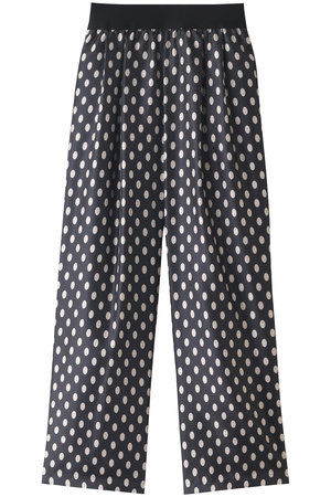 オーバルドットプリントタックパンツ