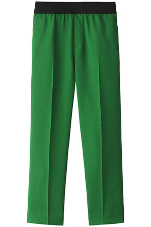 リネンライクツイル　テーパードクロップドイージートラウザーズ