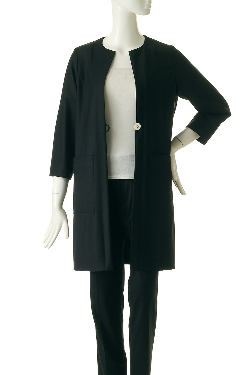 M・fil(エムフィル)｜定番梳毛 ジャコート/ブラック の通販｜ELLESHOP