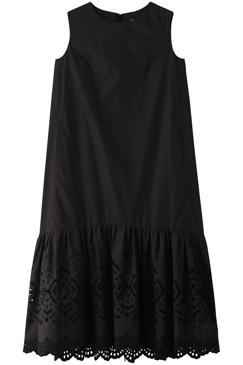 エムフィル/M・filのキカスカラボーラー刺繍 シングル ティアードドレス(ブラック/241-14280)
