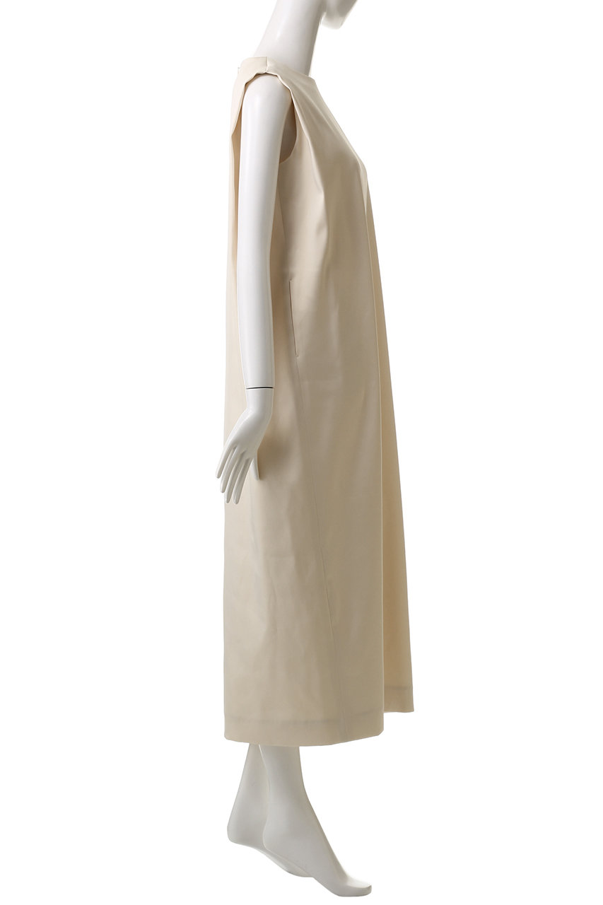 M・fil(エムフィル)｜ダッチェス サテン タックショルダー ワンピース  