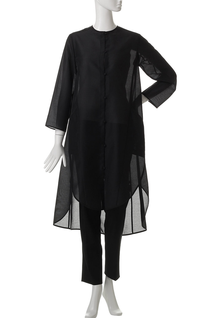 新品同■M-fil■オーガンジー シアー タキシードデザイン ロングシャツ 38 0430224071430cl_01?$VS_1500$