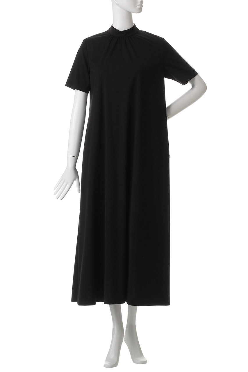 【美品】エムフィル ワンピース ブラック36 M・fil(エムフィル)｜シルケットポンチ Aラインワンピース/ブラック の