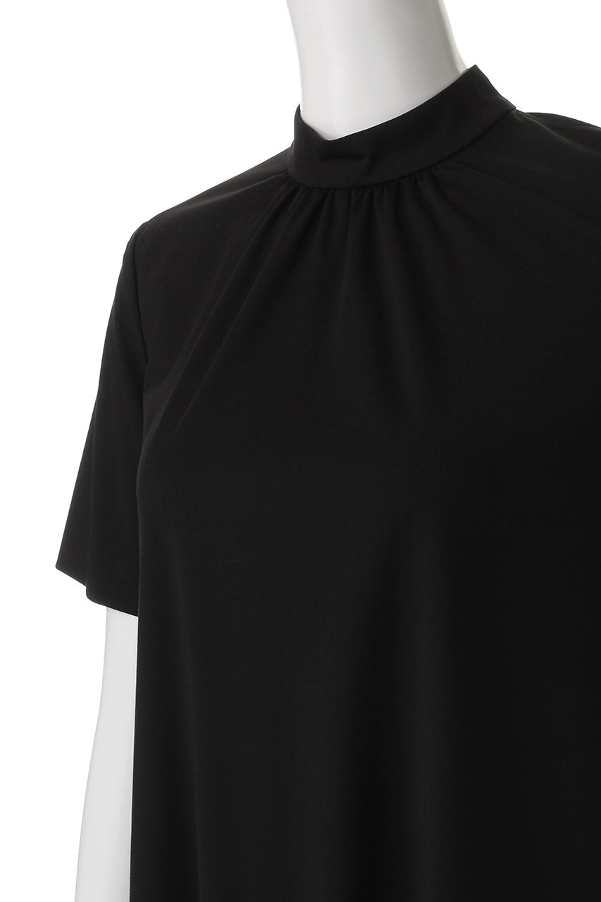 【美品】エムフィル ワンピース ブラック36 M・fil(エムフィル)｜シルケットポンチ Aラインワンピース/ブラック の