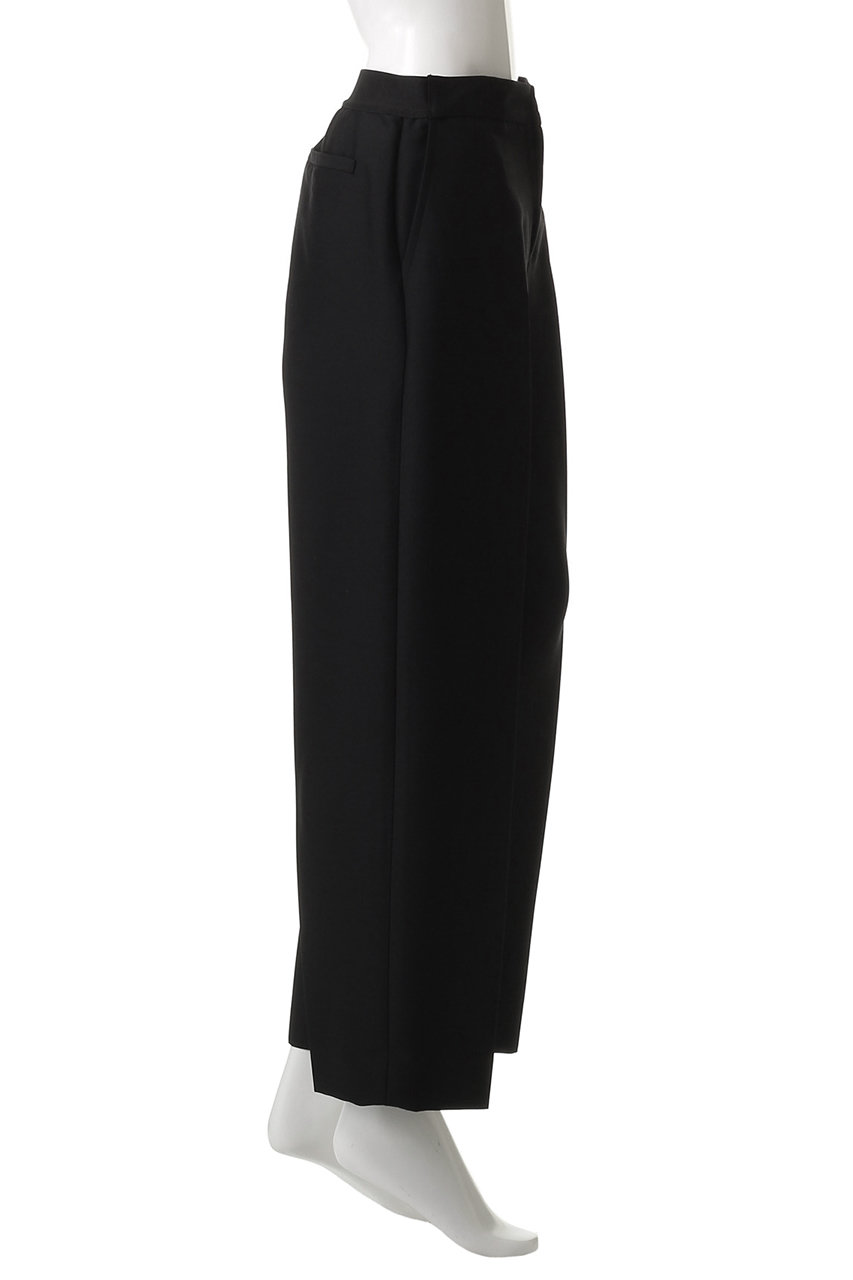 M・fil(エムフィル)｜Bubbly ダブルクロス ワイドパンツ/ブラック の  