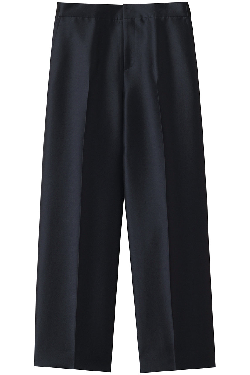 M・fil(エムフィル)｜シルキーWクロス ワイドパンツ/ネイビー の