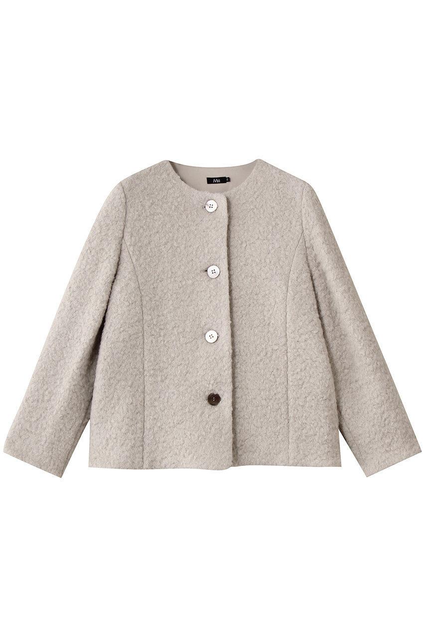 M・fil ボアシャギー ショートコート (ライトベージュ, 38) エムフィル ELLE SHOP M・fil ボアシャギー ショートコート (ライトベージュ, 38) エムフィル ELLE SHOP