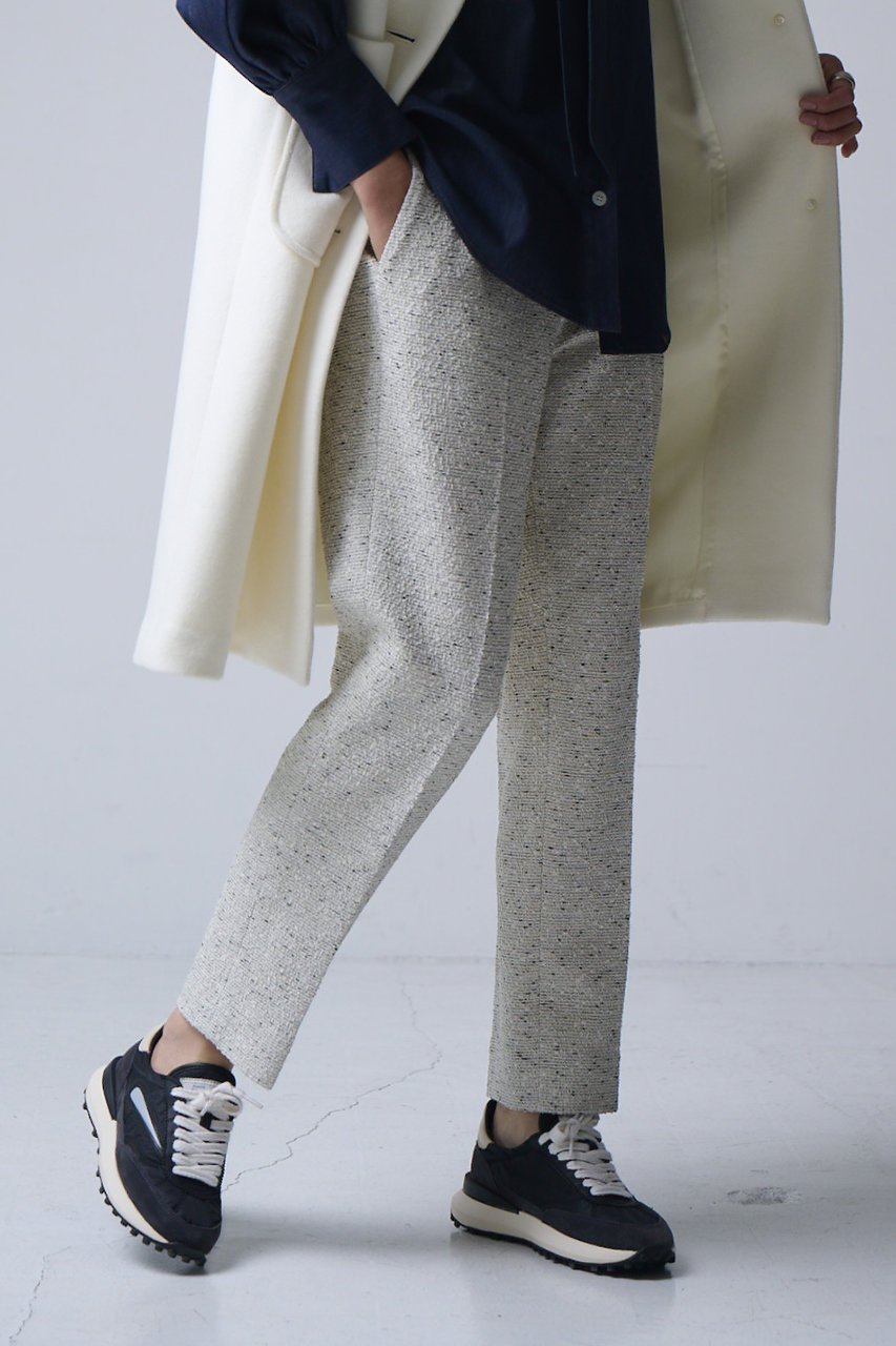 M・fil(エムフィル)｜ノットツイード テーパードクロップドイージー